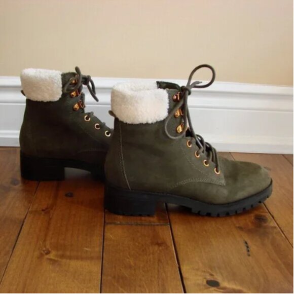 Aldo Rhaymma Boots Olive Green Hiking Combat Lug Sole Ankle NEW IN BOX Size 7 - Picture 7 of 14